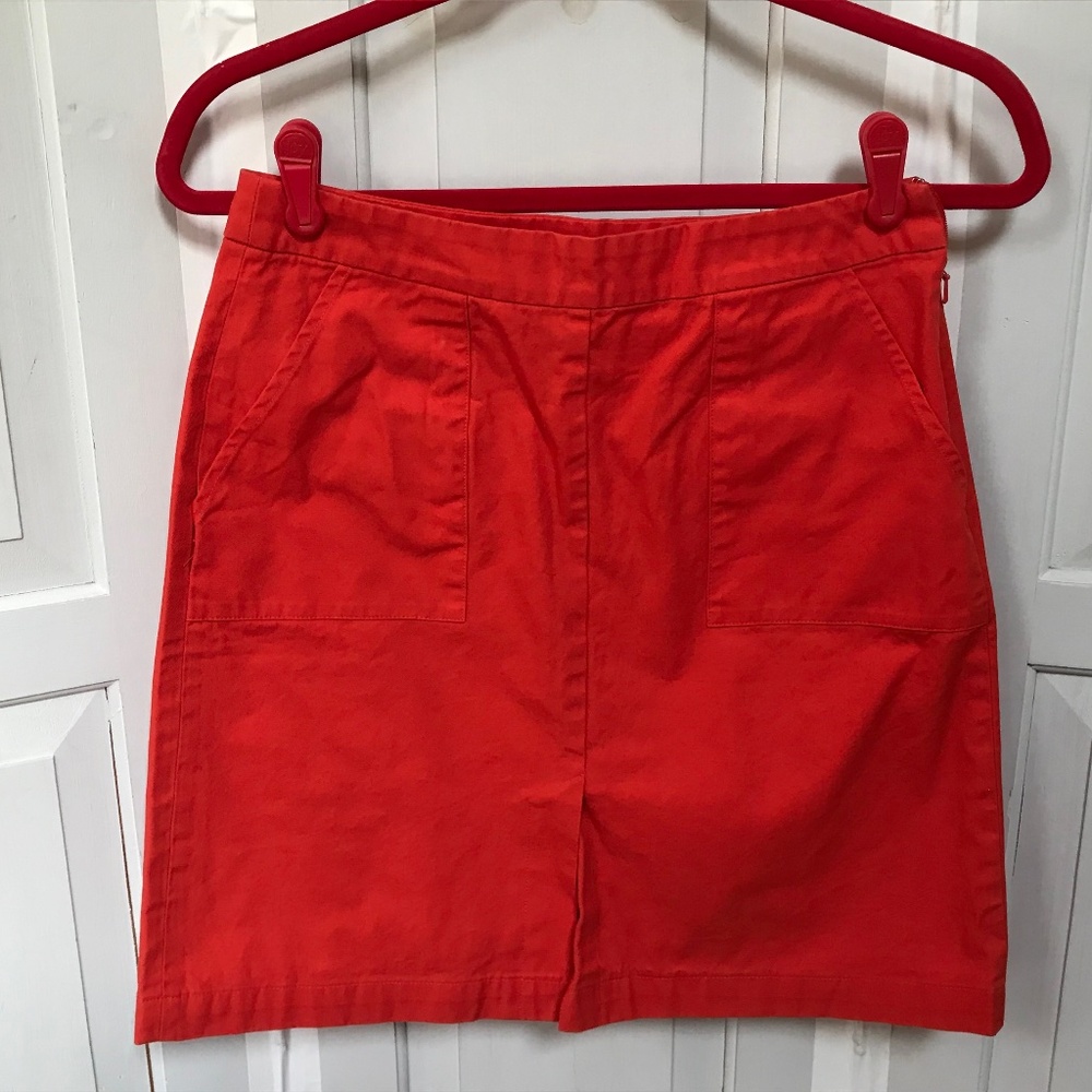 Boast Vibrant Orange Cotton Mini Skirt